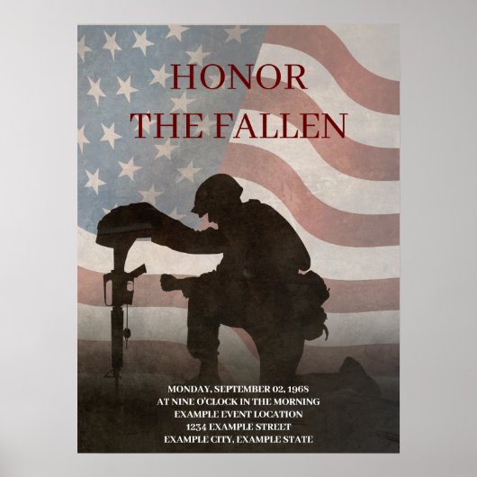 Eer De Gevallenen Poster (Voorkant)