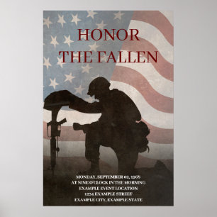 Eer de gevallenen poster