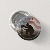 Eer De Gevallenen Ronde Button 3,2 Cm (Voorkant /achterkant)