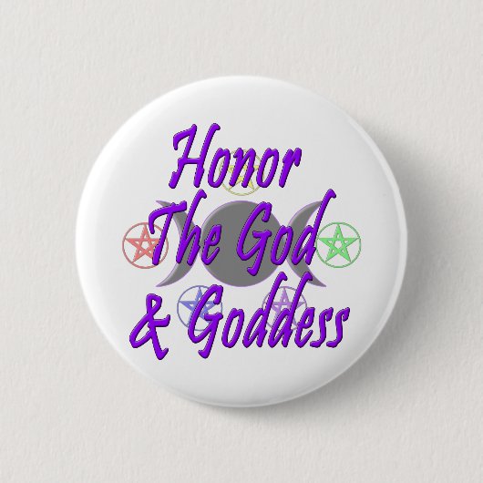 Eer de God & Goddess Ronde Button 5,7 Cm (Voorkant)