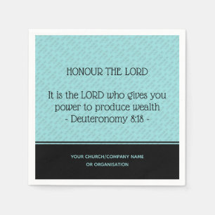 EER DE LORD Church Business gepersonaliseerd papie Servet