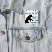 eer de verloren vierkante button 5,1 cm (In situ)