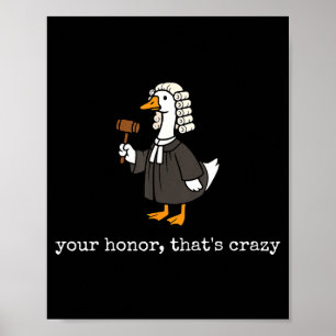 Eer die gekke grappige domme gans advocaat recht poster
