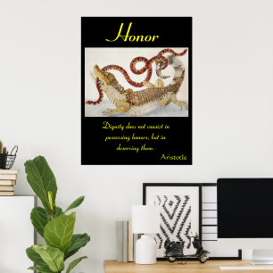 Eer echoot door de ongetemde essentie van Natuur Poster