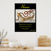 Eer echoot door de ongetemde essentie van Natuur Poster (Keuken)