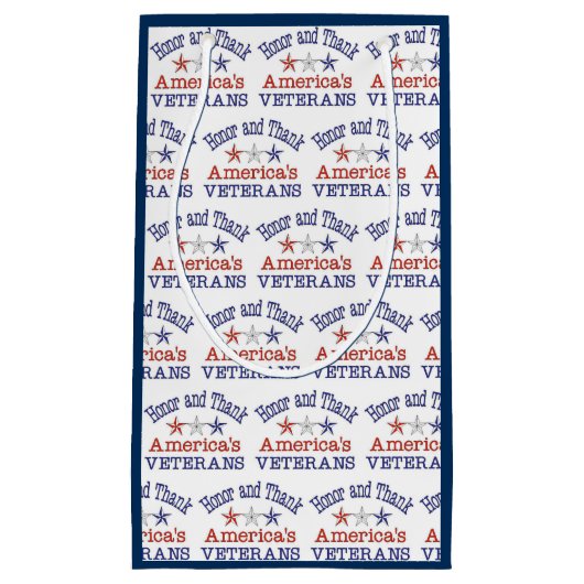 Eer en dank Amerikaanse veteranen Gift Bag Klein Cadeauzakje (Voorkant)