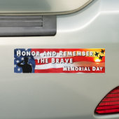 Eer en herinner de Brave Bumpersticker (Op auto)