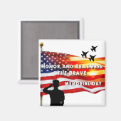 Eer en herinner de Brave Magneet (Voorkant / Achterkant)