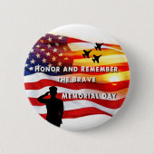 Eer en herinner de Brave Ronde Button 5,7 Cm (Voorkant)