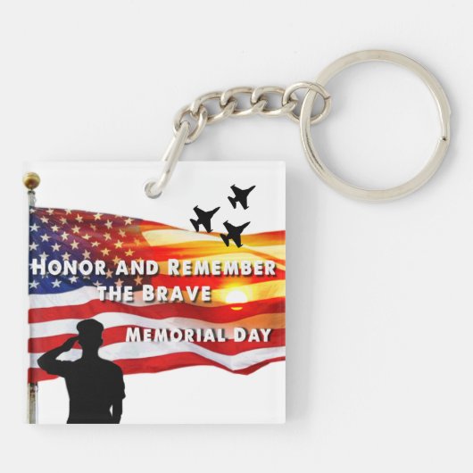 Eer en herinner de Brave Sleutelhanger (Achterkant)