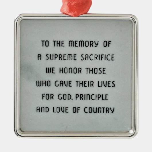 Eer en Herinner Militair Ornament (Voorkant)