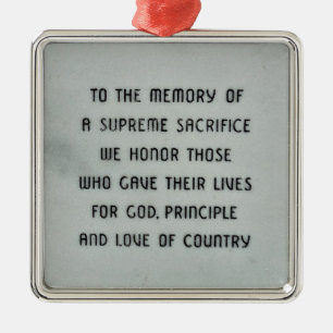 Eer en Herinner Militair Sieraad Metalen Ornament