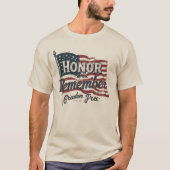 🇺🇸 Eer en Onthoud – Bold Memorial Day Design T-shirt (Voorkant)