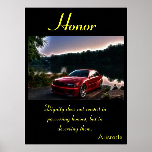 Eer gloeidt naast Twilight Lake Sereniteit Poster (Voorkant)