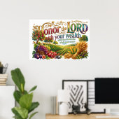 Eer God eerst met je rijkdom altijd Poster (Thuiskantoor)