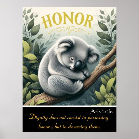 Eer heerst te midden van de zachte stilte van Koal Poster (Voorkant)