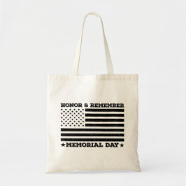 Eer Herdenk Memorial Day Patriottisch Ontwerp Grap Tote Bag