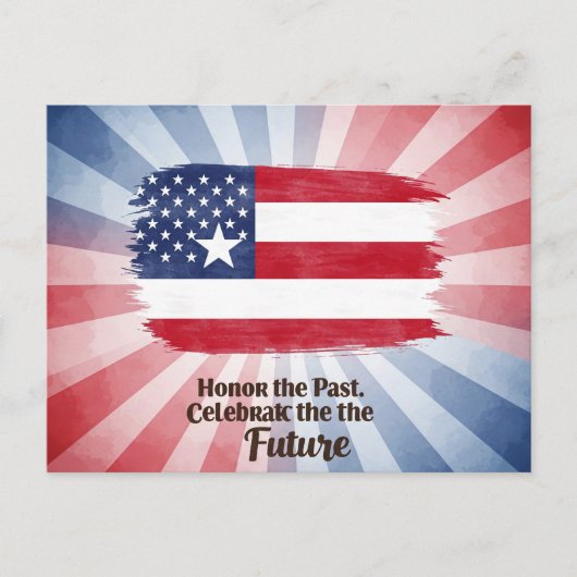 "Eer het verleden. Vier de toekomst" Juneteenth Briefkaart (Voorkant)