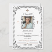 Eer hun nagedachtenis:  begrafenisuitnodiging kaart (Voorkant)