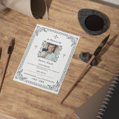 Eer hun nagedachtenis:  begrafenisuitnodiging kaart