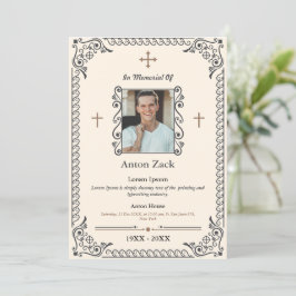 Eer hun nagedachtenis: begrafenisuitnodiging kaart