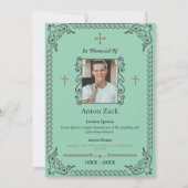 Eer hun nagedachtenis:  begrafenisuitnodiging kaart (Voorkant)