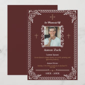 Eer hun nagedachtenis: begrafenisuitnodiging kaart (Voorkant / Achterkant)