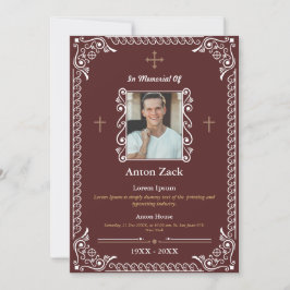 Eer hun nagedachtenis: begrafenisuitnodiging kaart