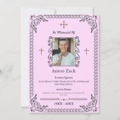 Eer hun nagedachtenis: begrafenisuitnodiging kaart (Voorkant)