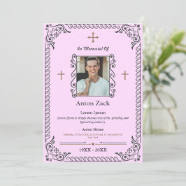 Eer hun nagedachtenis: begrafenisuitnodiging kaart