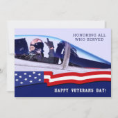 Eer iedereen die gediend heeft. Veterans Day Flat  Kaart (Voorkant)