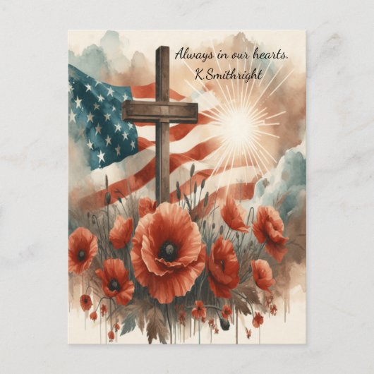 Eer in bloei en glorie feestdagenkaart (Voorkant)