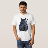 Eer in elke slag – Black Panther Samurai T-shirt (Voorkant volledig)