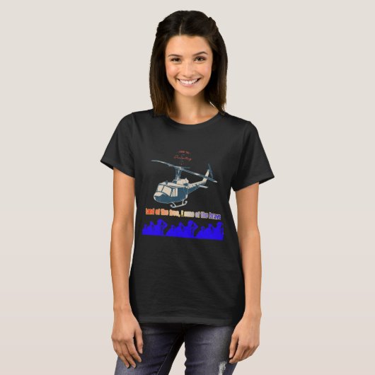 Eer in elke zwarte draad t-shirt (Voorkant volledig)
