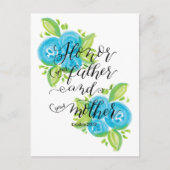 Eer je vader en moeder briefkaart (Voorkant)