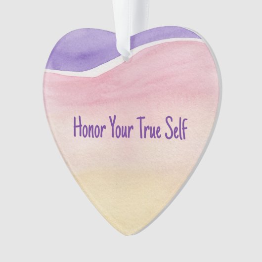 Eer je ware zelf acryl Ornament (voorkant)