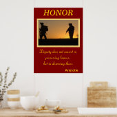 Eer leeft binnen de nobele moed van het leger poster (Keuken)