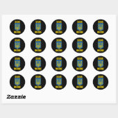Eer Oekraïne 1 Ronde Sticker (Vel)