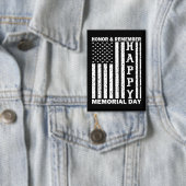 Eer Onthoud Happy Memorial Day Amerikaanse vlag Button (Insitu)