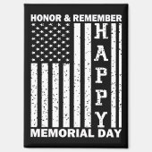 Eer Onthoud Happy Memorial Day Amerikaanse vlag Magneet (Voorkant)