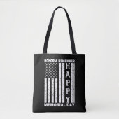 Eer Onthoud Happy Memorial Day Amerikaanse vlag Tote Bag (Voorkant)