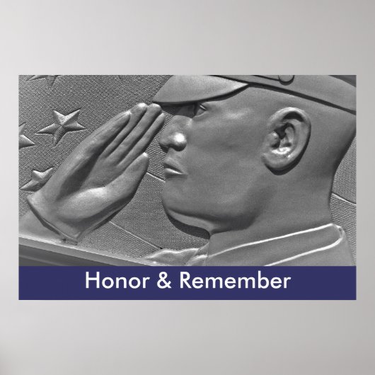 Eer & Onthoud Militair Held Poster (Voorkant)