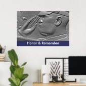 Eer & Onthoud Militair Held Poster (Thuiskantoor)
