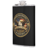 Eer Onze Helden Militaire Munt Patriottische Fles Heupfles (Links)