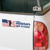 Eer onze herdenkingsdag van de veteranen bumpersticker (Op Truck)