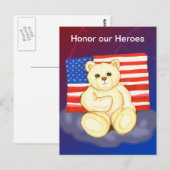 Eer onze Heroes Teddy Briefkaart (Voorkant / Achterkant)