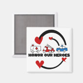 Eer onze Heroes Tshirts en Gifts Magneet (Voorkant / Achterkant)