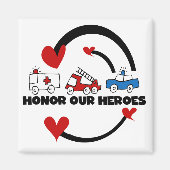Eer onze Heroes Tshirts en Gifts Magneet (Voorkant)