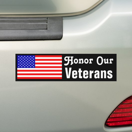 Eer onze veteranen bumpersticker (Op auto)
