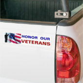 Eer onze Veteranen Patriottische Militaire Bumpersticker (Op Truck)